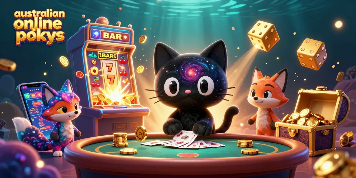 Experience the thrill of australian online pokies with a cosmic casino scene bursting with action and vibrant colors.