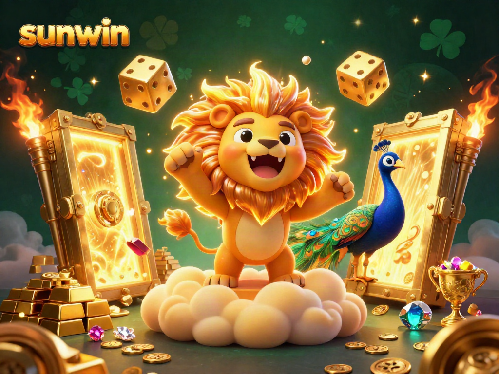 Discover winning strategies with sunwin in a vibrant casino scene filled with treasures and vibrant illustrations.