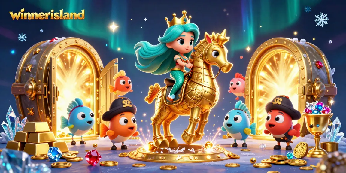 Win big at winnerisland with a shimmering treasure-filled casino adventure featuring vibrant mermaids.