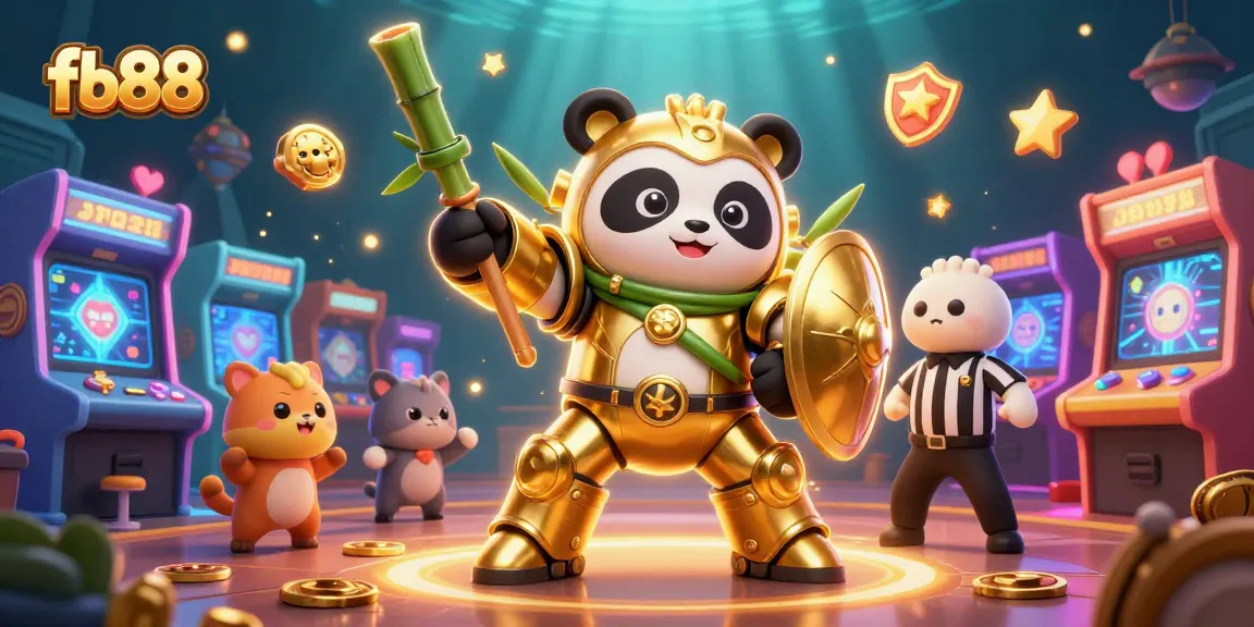 Experience thrilling gaming at fb88 with vibrant characters in a dynamic 3D casino scene.