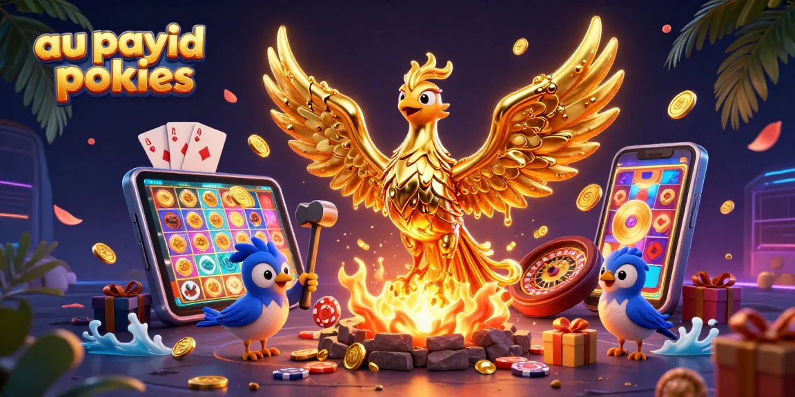 Experience thrilling gameplay with au payid pokies featuring dynamic golden phoenix and casino symbols.